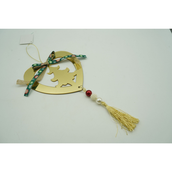 Ornament brad, Flippy, Inima, Auriu, Lucios, 15*26CM, Acril, Interior/ Exterior [4]