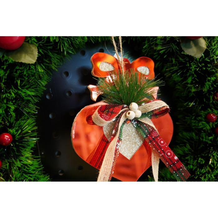 Ornament brad, Flippy, Inima, Rosu, Lucios, 15*15CM, Acril, Interior/ Exterior [9]