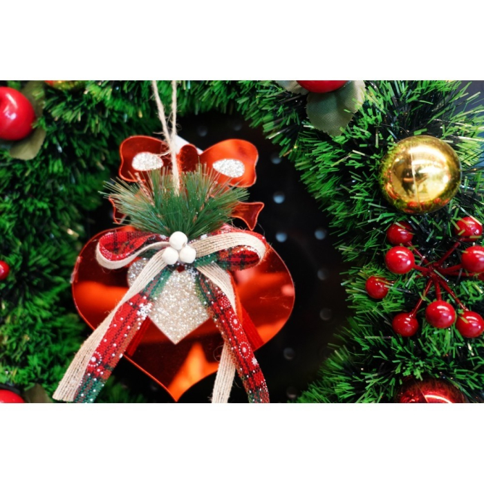 Ornament brad, Flippy, Inima, Rosu, Lucios, 15*15CM, Acril, Interior/ Exterior [10]