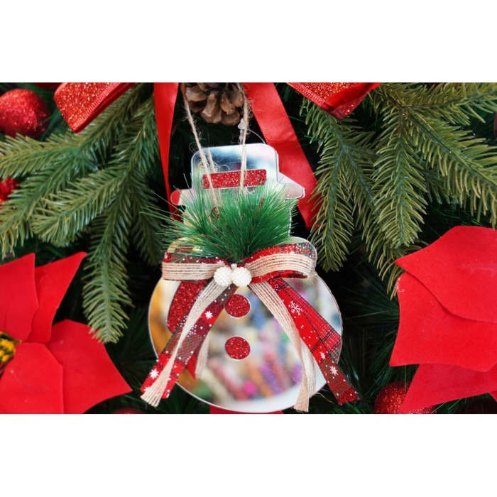 Ornament brad, Flippy, Om de zapada, Argintiu, Lucios, 14*17CM, Acril, Interior/ Exterior [10]