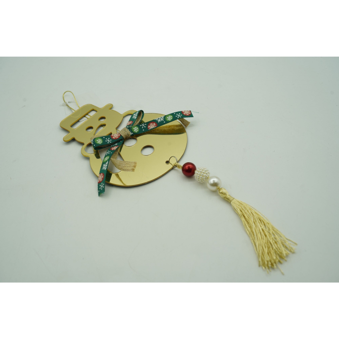 Ornament brad, Flippy, Om de zapada, Auriu, Lucios, 14*30CM, Acril, Interior/ Exterior [5]