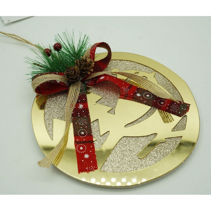 Ornament brad, Flippy, Pasare, Auriu, Lucios, 17*17CM, Acril, Interior/ Exterior [17]