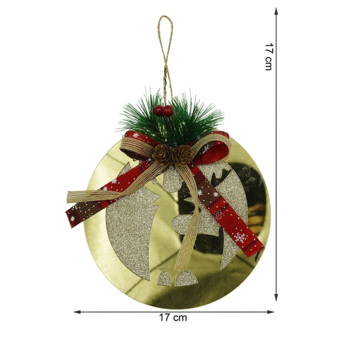 Ornament brad, Flippy, Ren, Auriu, Lucios, 17*17CM, Acril, Interior/ Exterior [11]