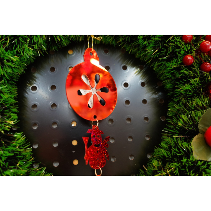 Ornament brad, Flippy, Rotund, Om de zapada, Rosu, Lucios, 10*28CM, Acril, Interior/ Exterior [4]