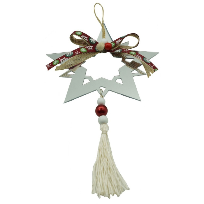 Ornament brad, Flippy, Stea, Argintiu, Lucios, 14*26CM, Acril, Interior/ Exterior [1]