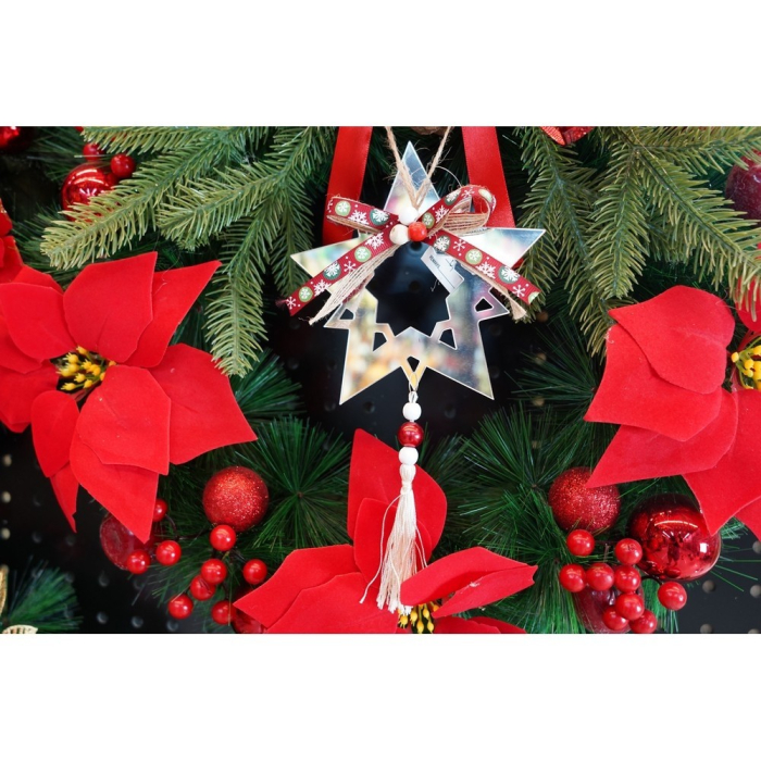 Ornament brad, Flippy, Stea, Argintiu, Lucios, 14*26CM, Acril, Interior/ Exterior [7]