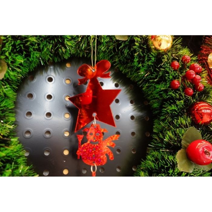 Ornament brad, Flippy, Stea, Om de zapada, Rosu, Lucios, 10*28CM, Acril, Interior/ Exterior [8]