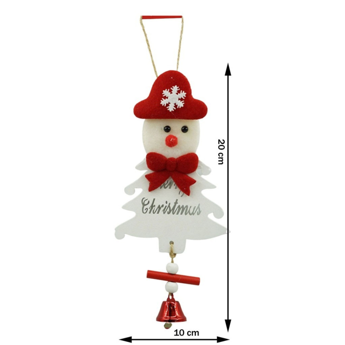 Ornament de brad om de zapada, Flippy, alb, lemn, 20 cm [4]