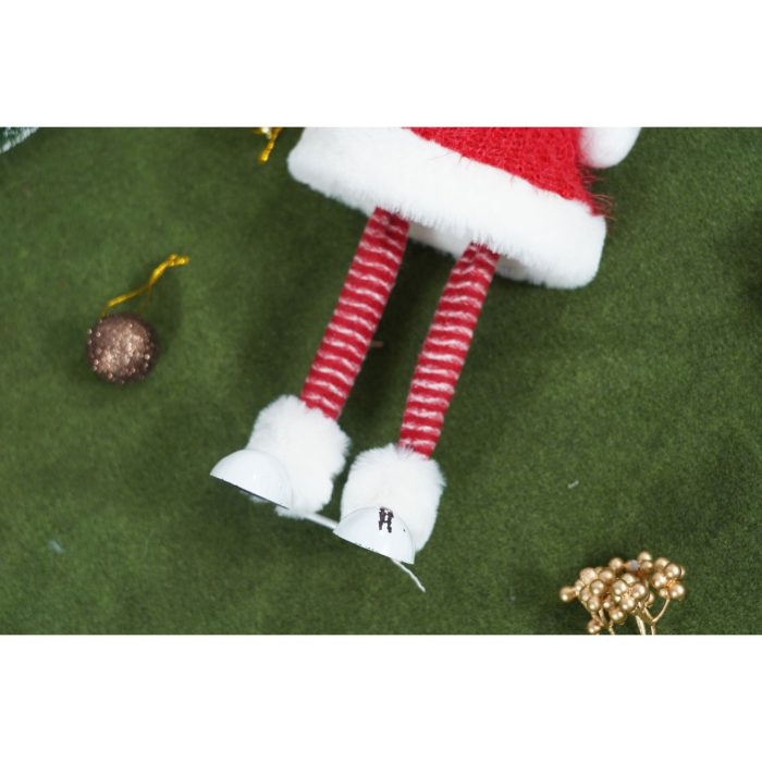 Ornament de Craciun papusa, Flippy, rosu/alb, textil, 52 cm [6]