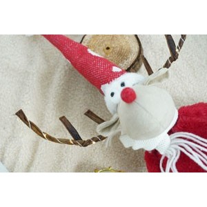 Ornament de Craciun ren, Flippy, rosu/alb, textil, 55 cm [8]