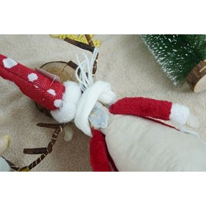 Ornament de Craciun ren, Flippy, rosu/alb, textil, 70 cm [8]