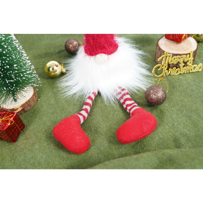 Ornament de Craciun spiridus, Flippy, alb/rosu, textil, 52 cm [4]