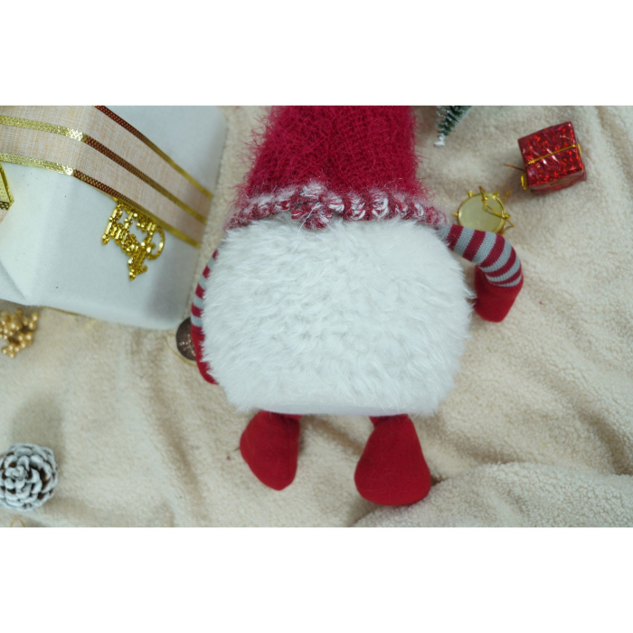 Ornament de Craciun spiridus, Flippy, gri/alb, textil, 58 cm [8]