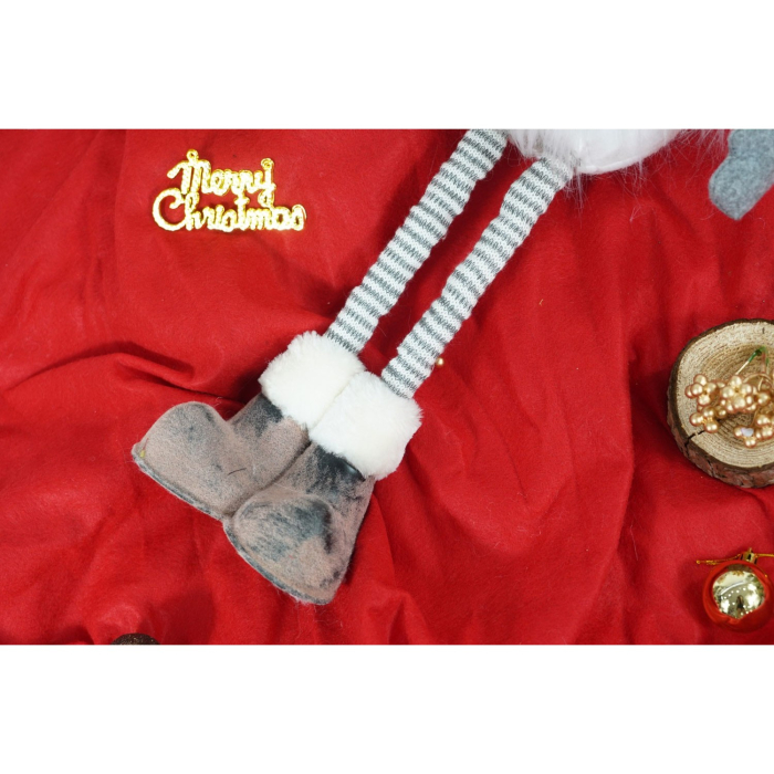 Ornament de Craciun spiridus, Flippy, gri/alb, textil, 80 cm [7]