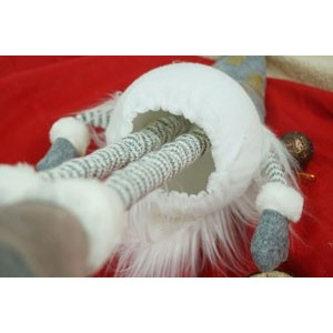 Ornament de Craciun spiridus, Flippy, gri/alb, textil, 80 cm [10]