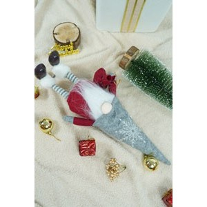 Ornament de Craciun spiridus, Flippy, rosu/alb, textil, 42 cm [7]