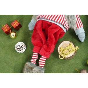 Ornament de Craciun spiridus, Flippy, rosu/gri, textil, 74 cm [9]