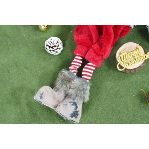 Ornament de Craciun spiridus, Flippy, rosu/gri, textil, 74 cm [7]