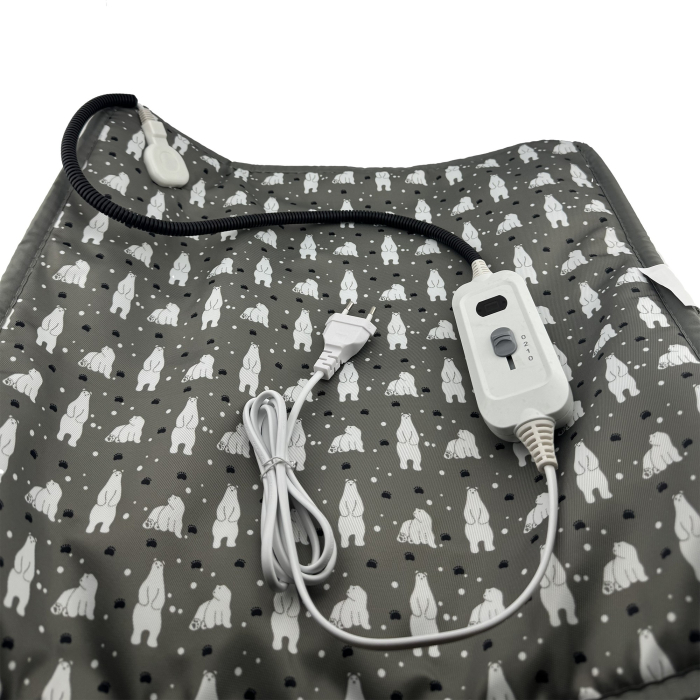 Patura electrica pentru animale de companie, Flippy, perna pentru caini, 45 x 45 cm, 28 W, 3 trepte de reglaj, perna pentru pisici, Anti-Alunecare, Gri [6]
