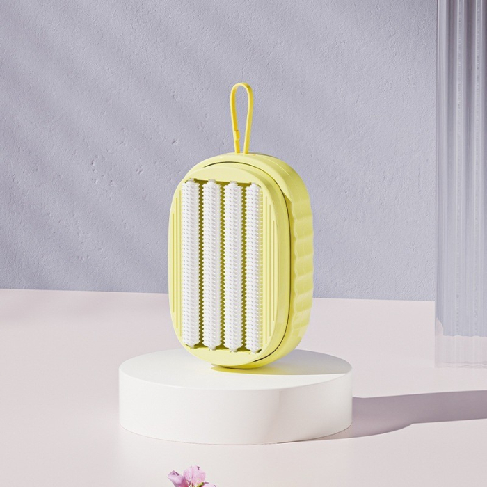 Perie de Spalat Haine , cu Dispenser pentru Detergent, 4 Perii de Curatare, din ABS + PS, Galben [6]