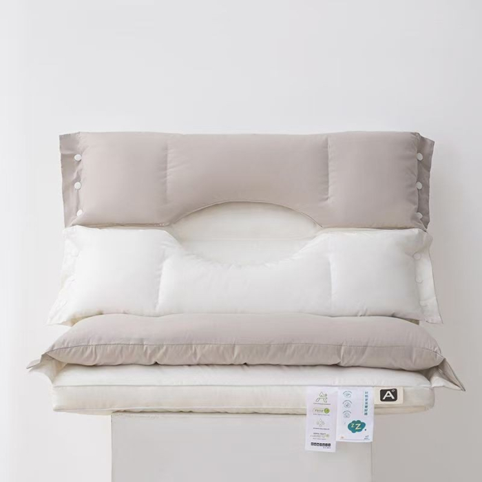 Perna Ortopedica 3 in 1, Flippy, Strat Dublu, Protectie Cervicala, pentru Adulti, 45 x 70 cm, Alb [9]