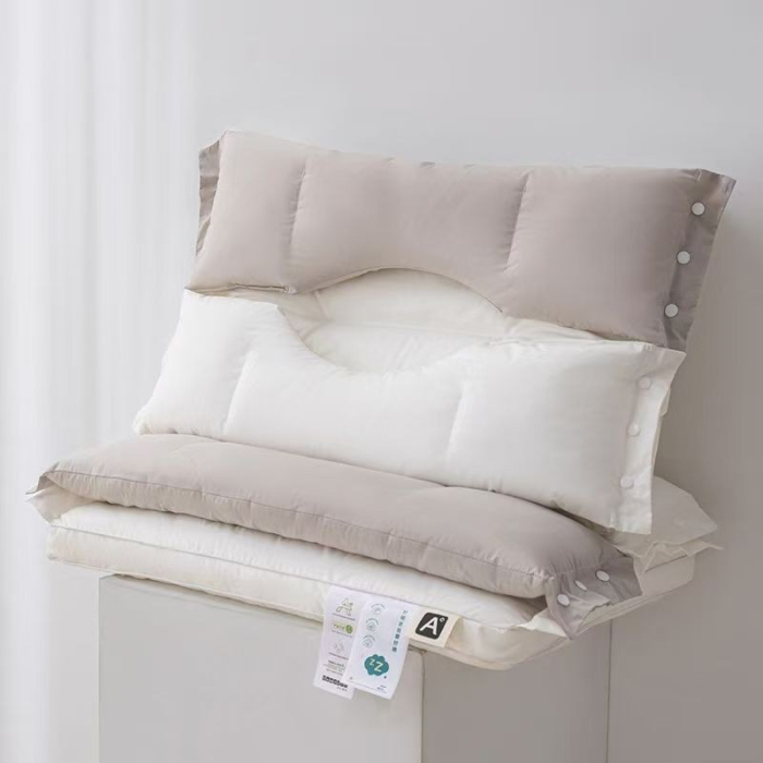 Perna Ortopedica 3 in 1, Flippy, Strat Dublu, Protectie Cervicala, pentru Adulti, 45 x 70 cm, Gri [7]