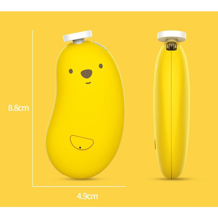 Pila Electrica, Flippy, pentru Bebelusi si Adulti, din ABS, Incarcare USB, 6 Accesorii, cu Lumina Led, 8.8 x 4.9 cm, Galben [2]