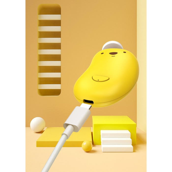 Pila Electrica, Flippy, pentru Bebelusi si Adulti, din ABS, Incarcare USB, 6 Accesorii, cu Lumina Led, 8.8 x 4.9 cm, Galben [3]