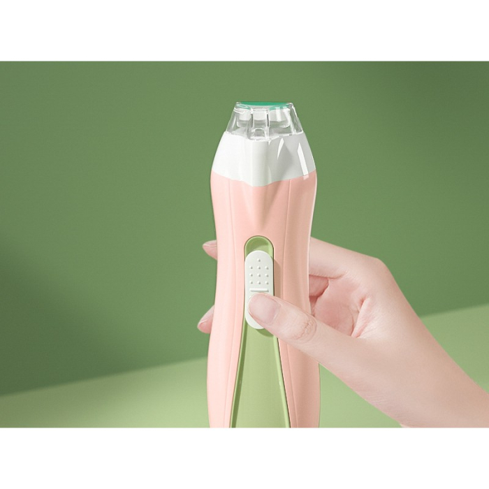 Pila Electrica, Flippy, pentru Copii si Bebelusi, din ABS, 6 Accesorii, cu Lumina LED, 9.5 x 6 x 17 cm, Verde/Roz [4]