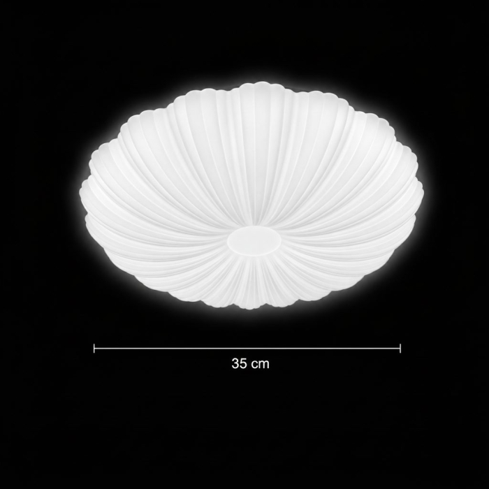 Plafoniera LED Margareta 35 cm, 31W, 3000K / 4000K / 6000K, Alb, Metal si Acril [9]