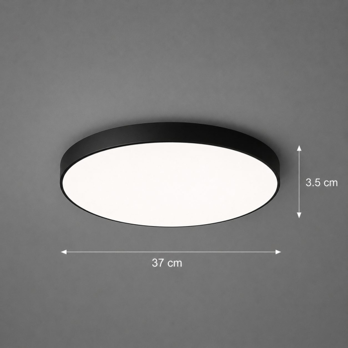 Plafoniera LED SOLIS 37cm 32W Lumina Rece Negru [6]