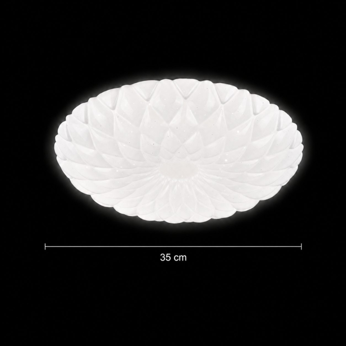 Plafoniera PL154 LED 35 cm, 31W, 3000K / 4000K / 6000K, Alb, Metal si Acril [8]