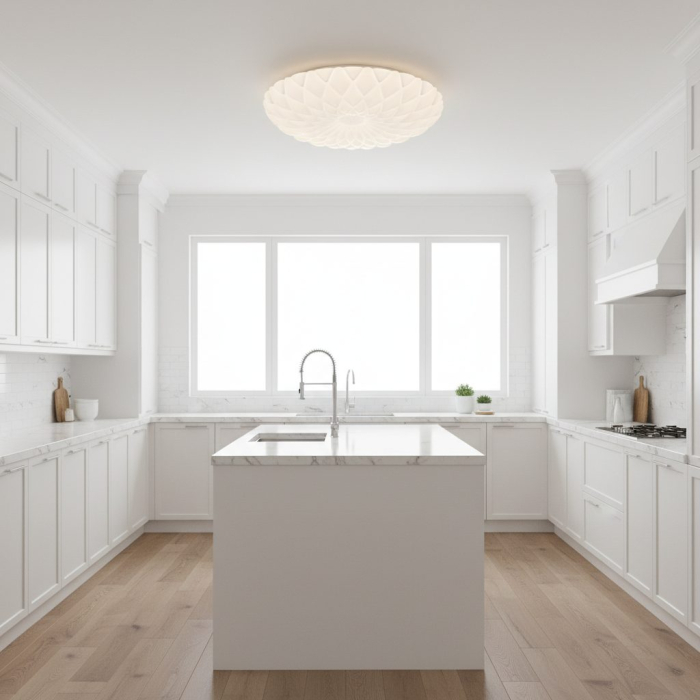 Plafoniera PL154 LED 35 cm, 31W, 3000K / 4000K / 6000K, Alb, Metal si Acril [6]