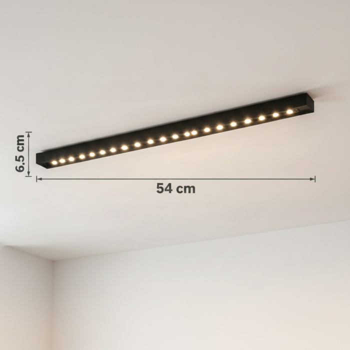 Proiector LED Liniar Aplicat Grila 24W, Lumina Neutra 4000k, 20 surse, 54 x 3.5 x 6.5 cm [4]