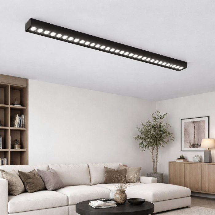 Proiector LED Liniar Aplicat Grila 30W, Lumina Neutra 4000k, 30 surse, 80 x 3.5 x 6.5 cm [2]