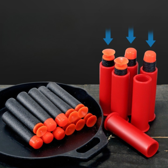 Pușcă de Jucărie Manuală, Flippy, Model UDL XM1014, cu Lunetă, 10 Proiectile din Spumă Moale și 5 Cartușe, Lungime 80 cm, Recomandată pentru Copii peste 8 Ani, Alb [6]