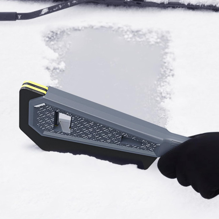 Racleta Auto pentru Zapada cu Doua Capete, Flippy, Universala, Deszapezire Masina, cu Maner Lung, Ergonomica, Detasabila, pentru Geamuri si Caroserie, Usor de Utilizat, 67x12.5 cm, Albastru [7]
