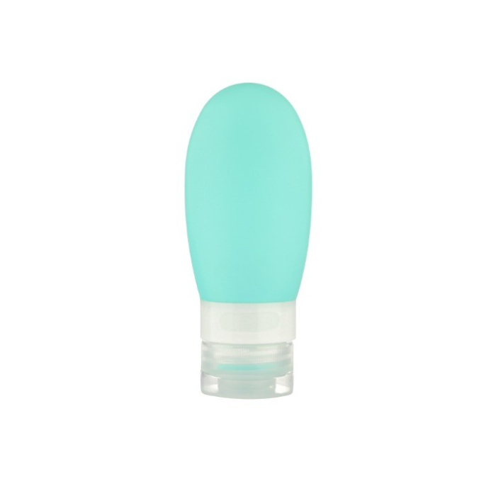 Recipient Portabil din Silicon Elegant de Voiaj, Sticla de Calatorie , Potrivita pentru Lotiune, Sampon si Alte Lichide, Anti-scurgere, cu Posibilitate de Reumplere, Capacitate 90mL, Verde [2]