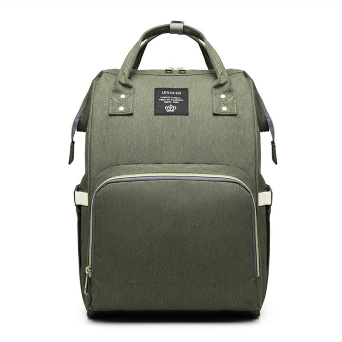 Rucsac Multifunctional pentru Mamici, Flippy, din Panza Oxford, Compartimentare Multipla, Impermeabil, 43 x 18 x 26 cm, Verde Army [4]