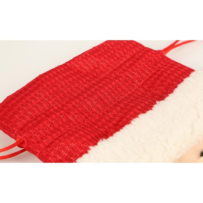 Saculet de Craciun pentru Sticla de Bautura, Flippy, Model Mos Craciun Accesorizat, Tematica Petrecere de Craciun, Marime Universala, 13x28 cm, Rosu [2]