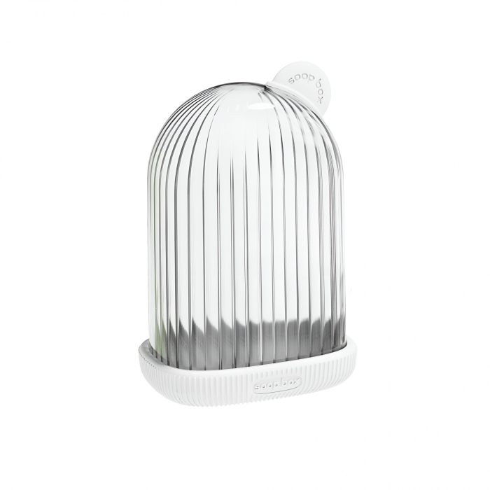 Sapuniera de Calatorie , Suport pentru Sapun cu Scurgere a Apei, Recipient cu Capac Depozitare, Savoniera pentru Baie, 12.6x6.1x8.4cm, Alb [10]