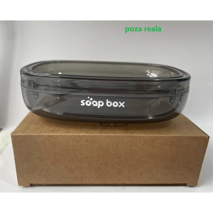 Savoniera , Pentru Blat, PET, Scurgere Optima, Gri Transparent [2]