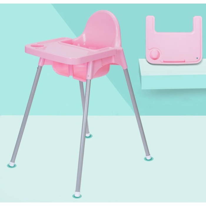 Scaun de Masa, Flippy, pentru Bebelusi si Copii 6-36 Luni, din Plastic/Metal, Centura in 2 Puncte, Tava Detasabila, 63 x 57 x 85 cm, Roz [3]