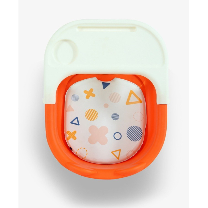 Scaun de Masa pentru Copii, Flippy, 2 in 1, Tavita Detasabila, Spatar Ergonomic, +6 Luni, Inaltime 36 cm, Portocaliu [4]