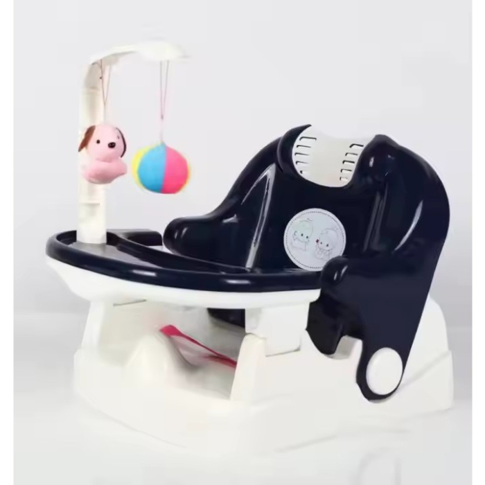 Scaun pentru Copii 2 in 1, Flippy, pentru Servit Masa si pentru Baie, Multifunctional, Pliabil, Portabil, din Plastic, Spatar Reglabil, 58 x 39 cm, Albastru [4]