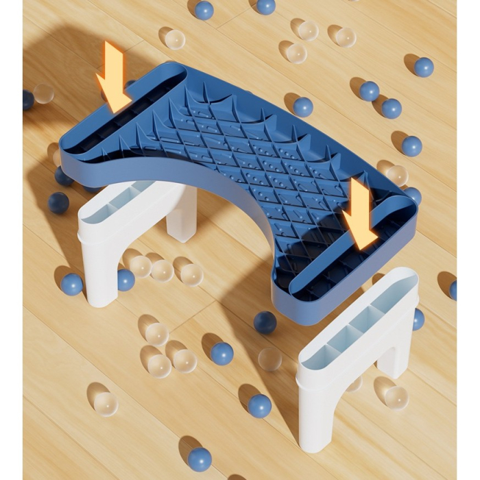 Scaunel WC , Tratament Impotriva Hemoroizilor si Constipatiei, Scaun Inaltator WC Copii, Suport Picioare WC, Taburet Inaltator Pozitia Corecta Ghemuit Pe WC, Plastic Rezistent, 17x22x38 cm, Albastru [5]