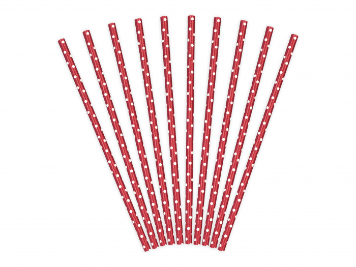 Set 10 paie din hârtie, roșu, 19.5cm [2]