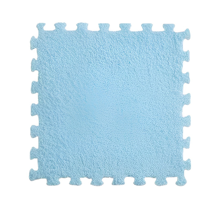 Set 10 Piese Covor tip Puzzle, Flippy, Spuma EVA, Pufos, 30 x 30 x 1 cm, Baby Blue [1]