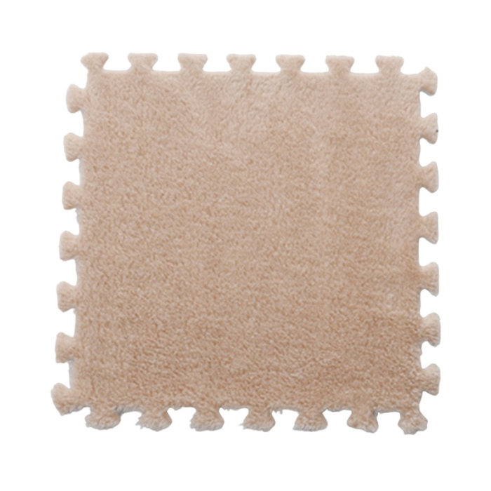 Set 10 Piese Covor tip Puzzle, Flippy, Spuma EVA, Pufos, 30 x 30 x 1 cm, Crem [1]