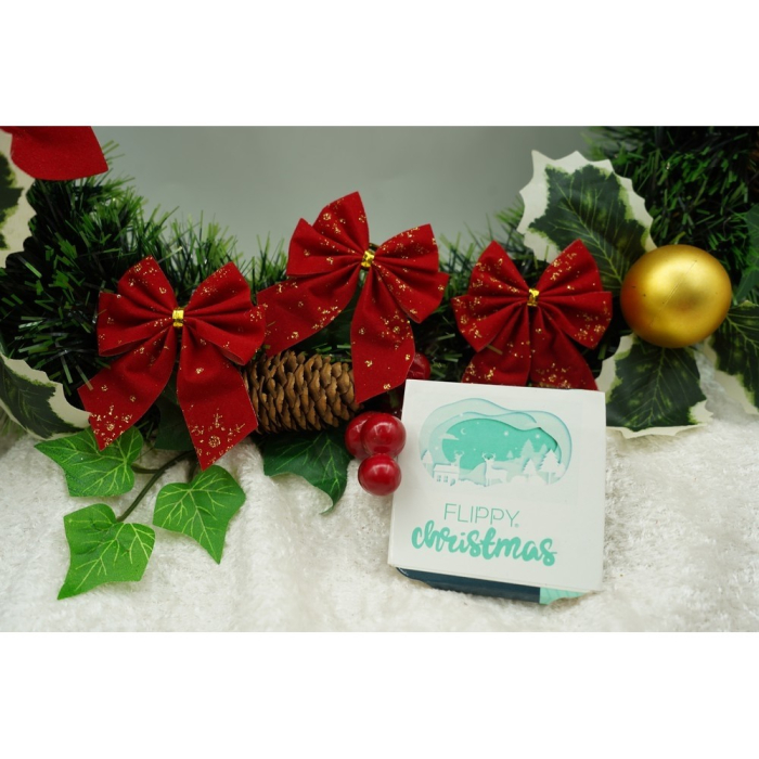 Set 12 fundite pentru brad, Rosii, 6 x 8 cm, din poliester, Flippy [5]